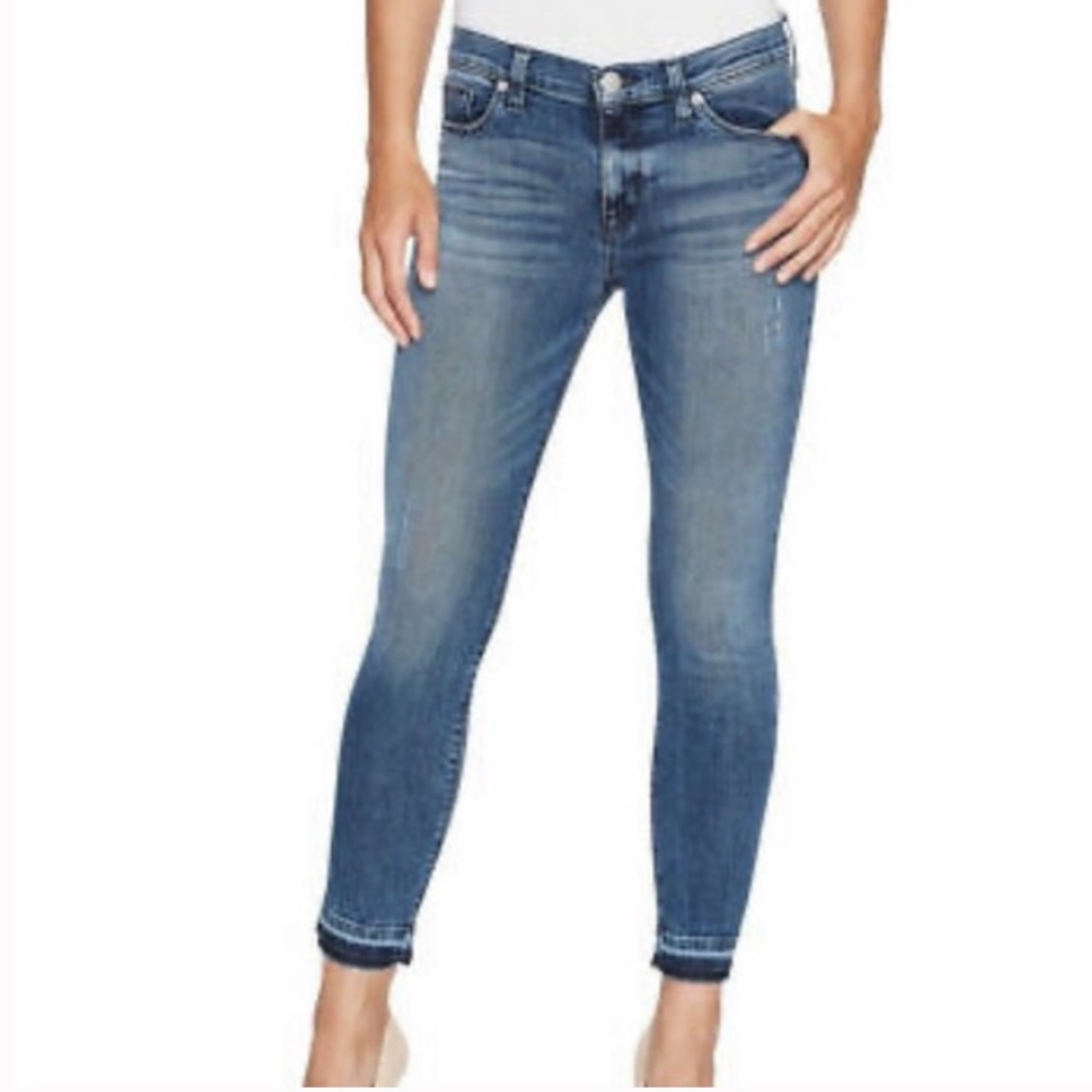 Wishlist Button Fly Release Hem High Rise Ankle Jeans